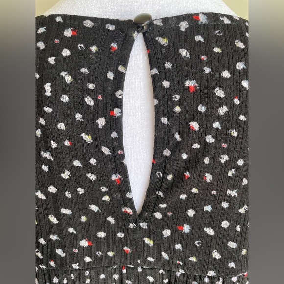 NWT JUICY COUTURE PULLOVER SLEEVELESS FLOWY BLOUSE SZ L, BLACK/PINK - Picture 6 of 15